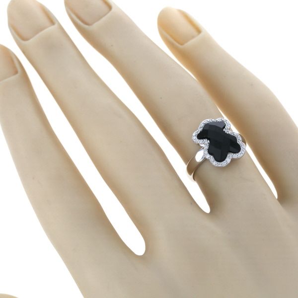 TOUS トウス K18WG ホワイトゴールド リング オニキス ダイヤモンド