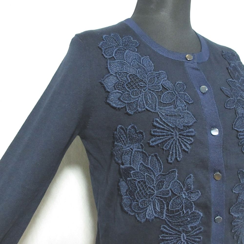 PAULE KA ニット・セーター レディース ポールカ 中古　古着 美品 PAULE KA ポールカ レース刺繍 カーディガン ノースリーブ