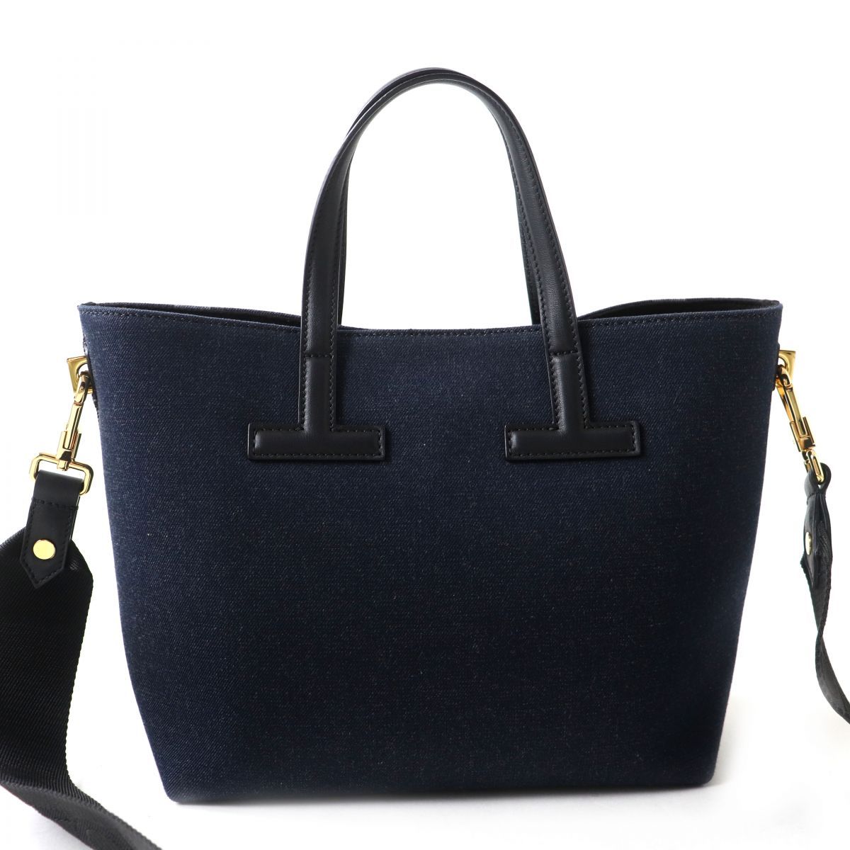 極美品◎イタリア製 TOM FORD トムフォード DENIM MINI T TOTE デニム