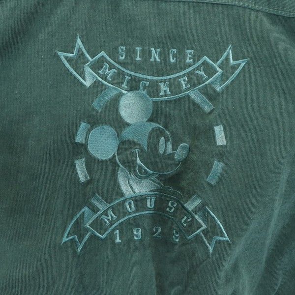 ミッキー リバーシブル ミッキーマウス コーデュロイジャケット S 緑