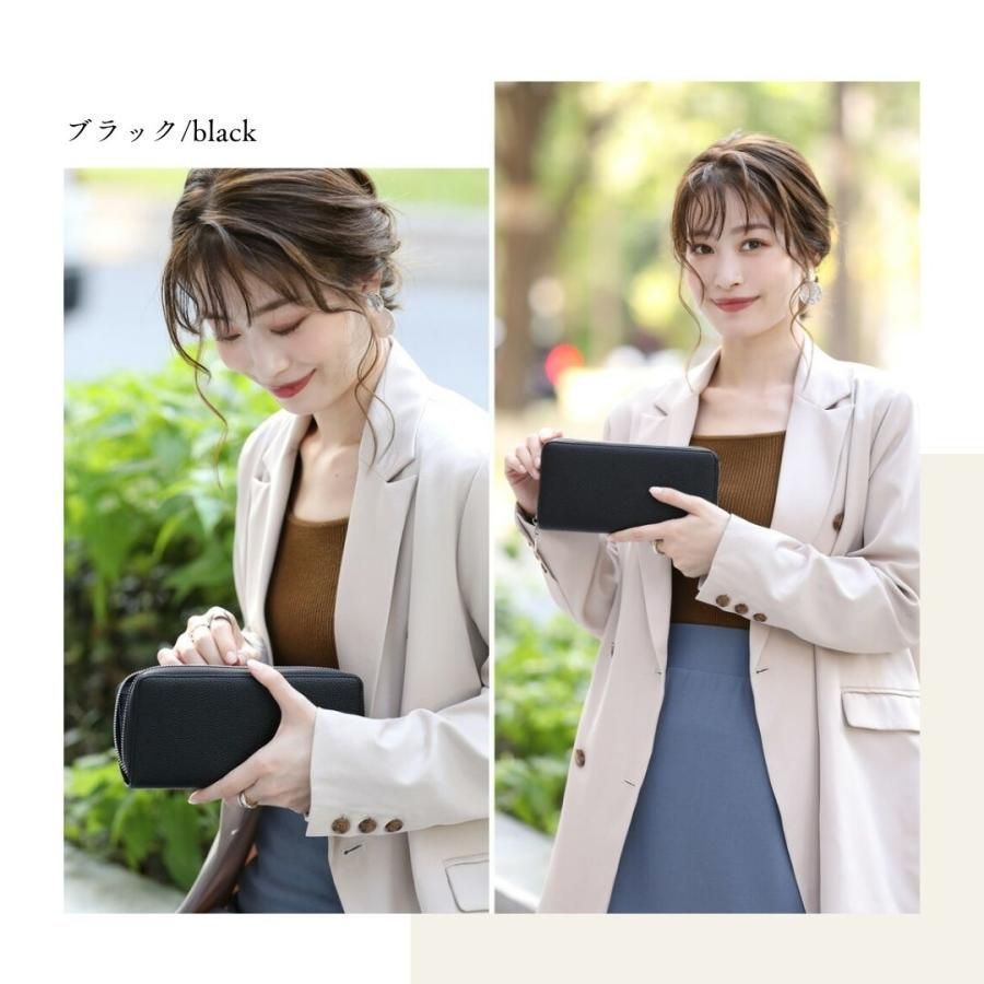 長財布 レディース 本革 スキミング防止 大容量 軽量 カード入れ 20代 30代 40代 50代 薄い ラウンドファスナー じゃばら 大きく開く グリ