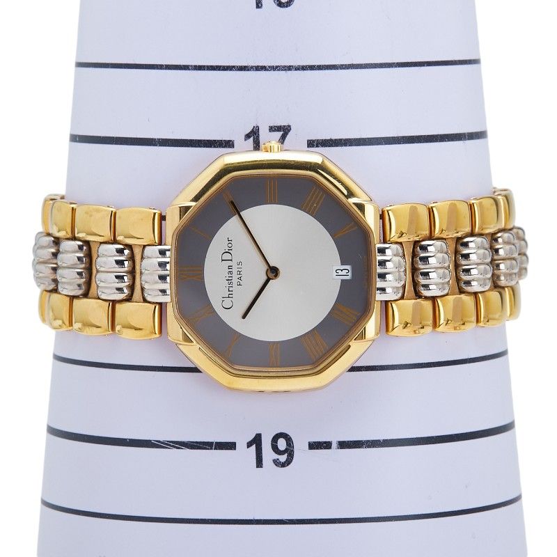 【不動品】Christian Dior ディオール オクタゴン 　45.134　レディース クォーツ ゴールド文字盤 腕時計 Christian Dior ディオール オクタゴン クォーツ 腕時計 CHRISTIAN