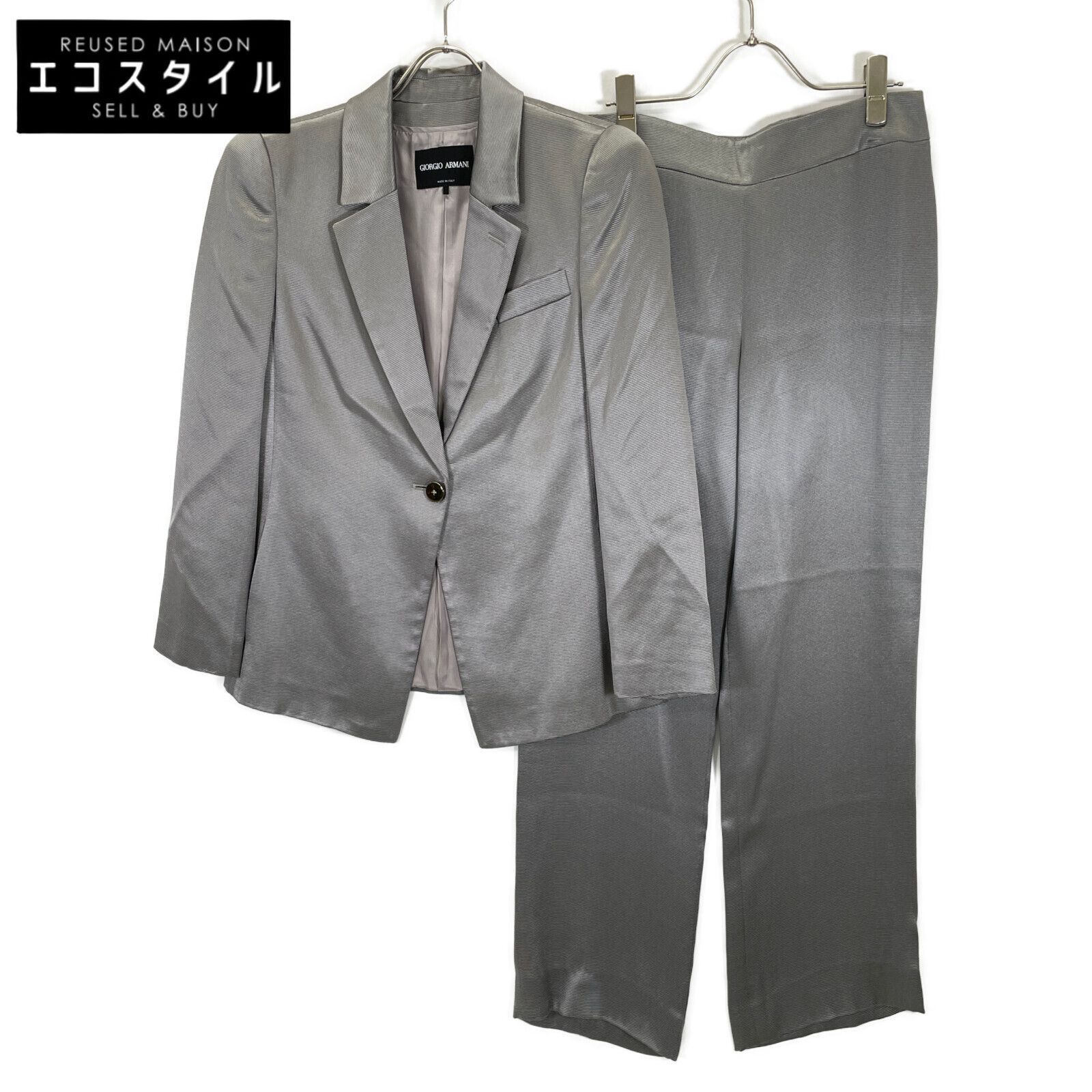 GIORGIO ARMANI ジョルジオアルマーニ ﾗｲﾄｸﾞﾚｰ 23年 4SHGG18L ｾｯﾄｱｯﾌﾟｽｰﾂ 40