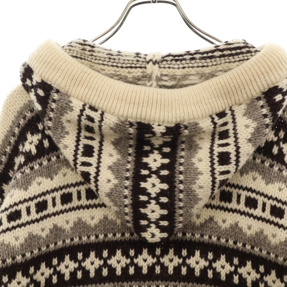 CELINE (セリーヌ) 21AW Baja fair isle Shetland wool hoodie バハ  