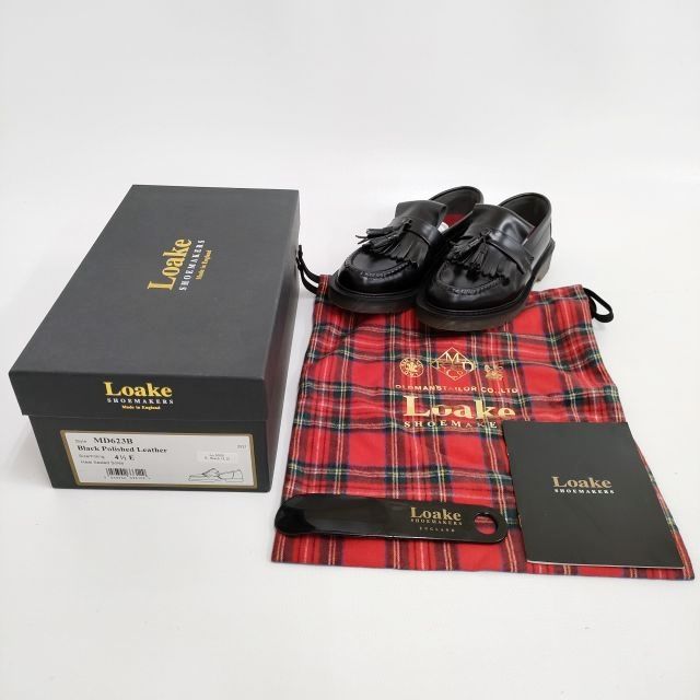 R&D.M.Co-/Loake 未使用 POLISH ポリッシュ 4.5E 定価60500円 タッセルローファー ブラック オールドマンズテーラー/ローク【中古】4-0929G♪