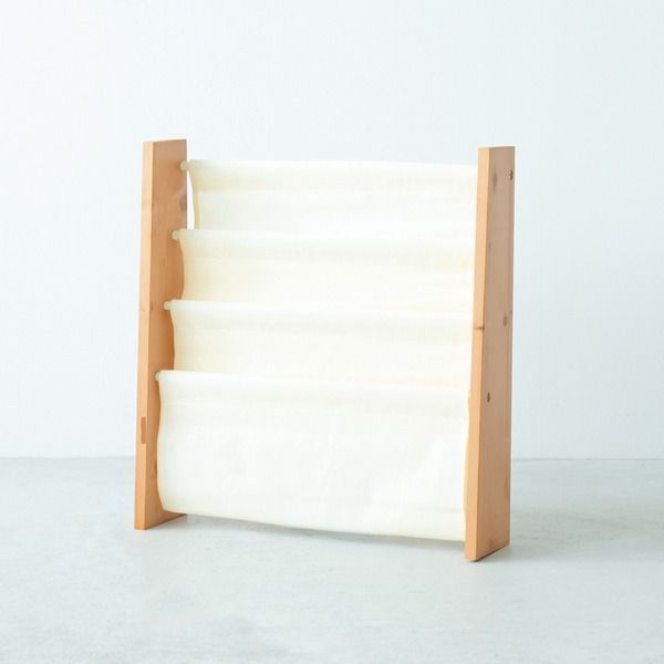 フランス アル・デコ木製マガジンラック ブラウン スピンドルデザイン