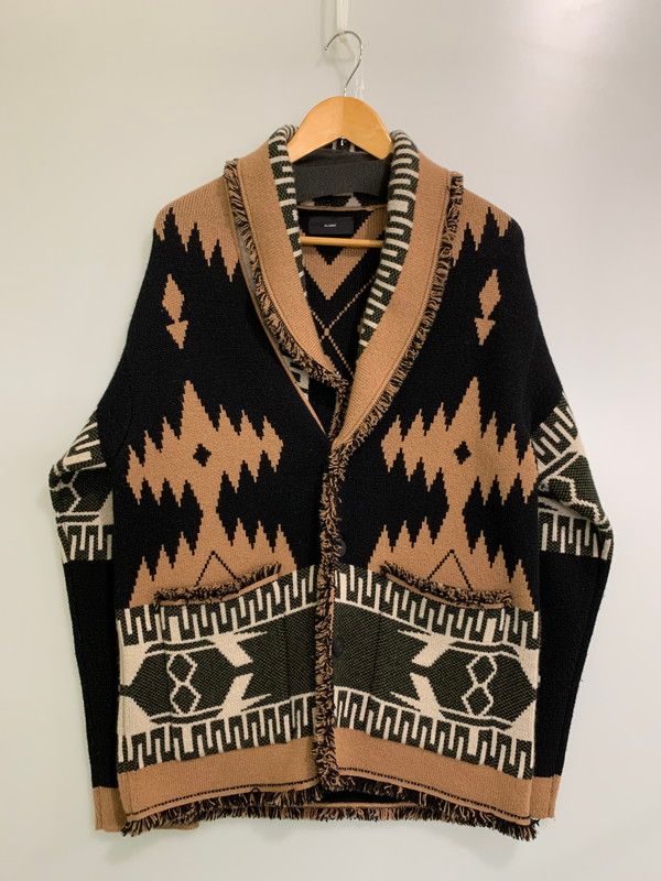 ALANUI アラヌイ NATIVE ARROW JAC CARDIGAN カーディガン サイズ M ブラック|ブラウン|グリーン メンズ 141-250422-AS-4-min