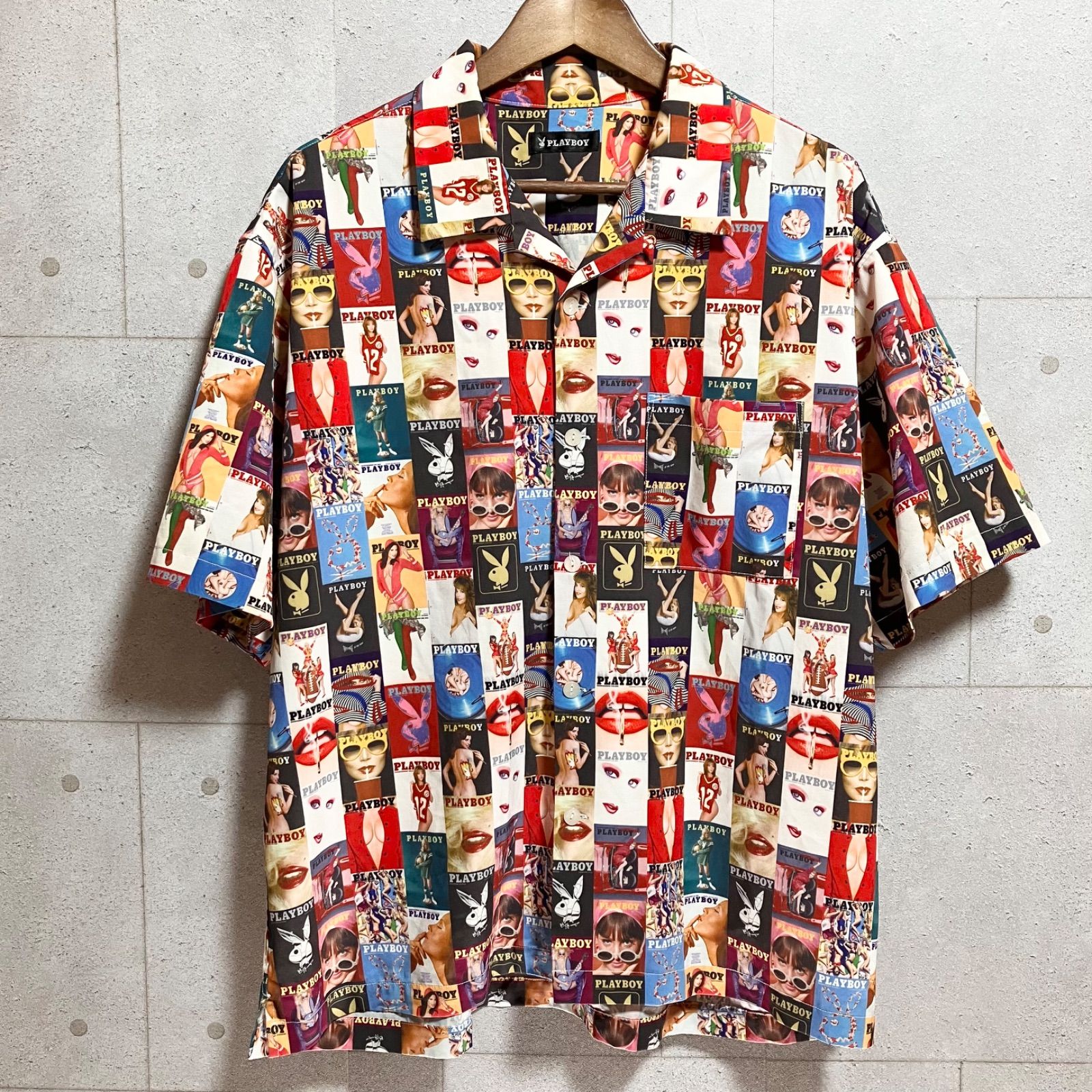 FREAK'S STORE別注 PLAYBOY 総柄 オープンカラーシャツ M imgrc0102385455.jpg