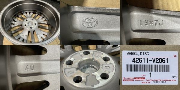 新品】トヨタ 40アルファード エグゼクティブラウンジ 純正ホイール 19