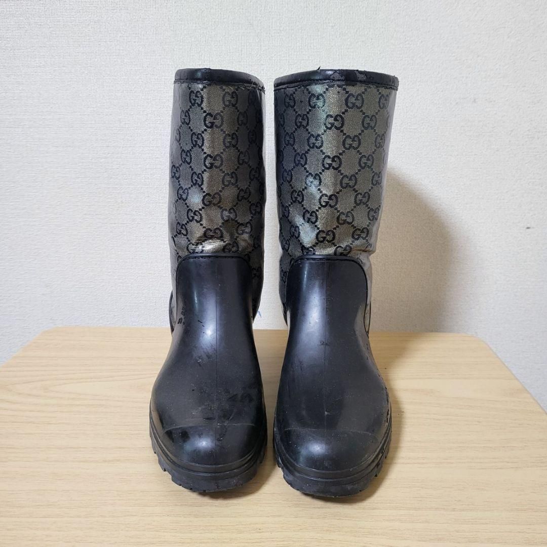 GUCCI グッチ GG柄 レインブーツ ブラック
