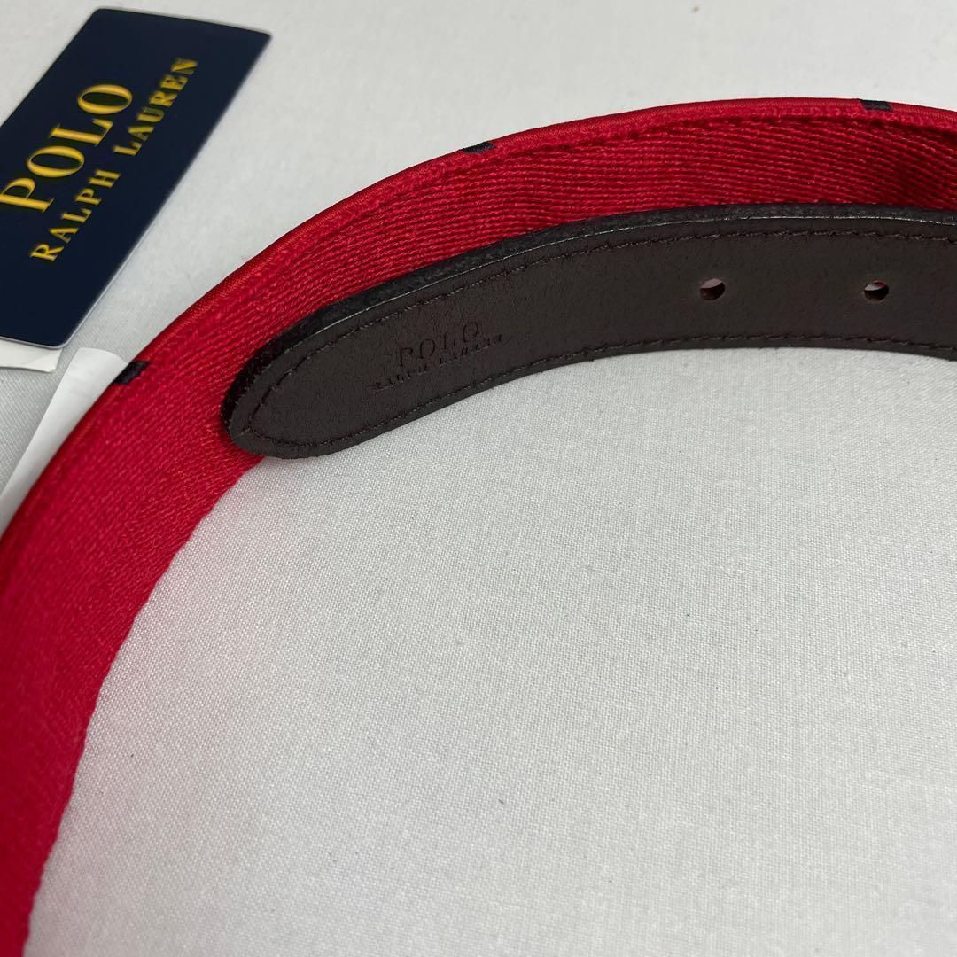【新品】ラルフローレンRALPH LAUREN ベルト　ベア柄　くま　レッドハピ 新品】ラルフローレンRALPH LAUREN ベルト ベア柄 くま