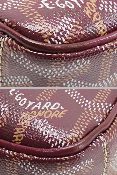 【美品】ゴヤール　GOYARD　カップヴェール PM バッグ　斜め掛け ショルダーバッグ　ポシェット　ポーチ　ボルドー　PVC レザー