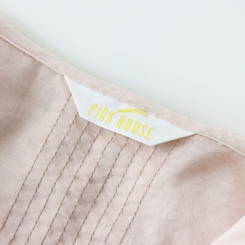 美品 2023SS ピンクハウス PINK HOUSE ピコフリル綿ローンフード  