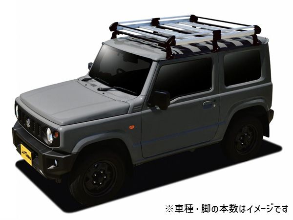 ジムニーシエラ JB43W ルーフレール無車 ルーフキャリア TUFREQ タフレック HE22D1+ H+シリーズ プラス 4本脚 法人のみ配送  送料無料 - メルカリ