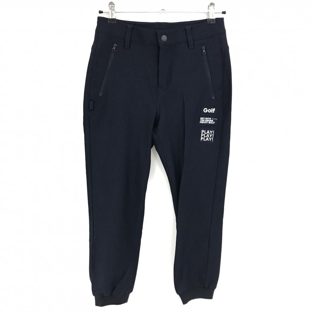 超 パーリーゲイツ ジョガーパンツ ネイビー 裏微起毛 PG FUTUREニコちゃん レディース 0 S ゴルフウェア PEARLY GATES