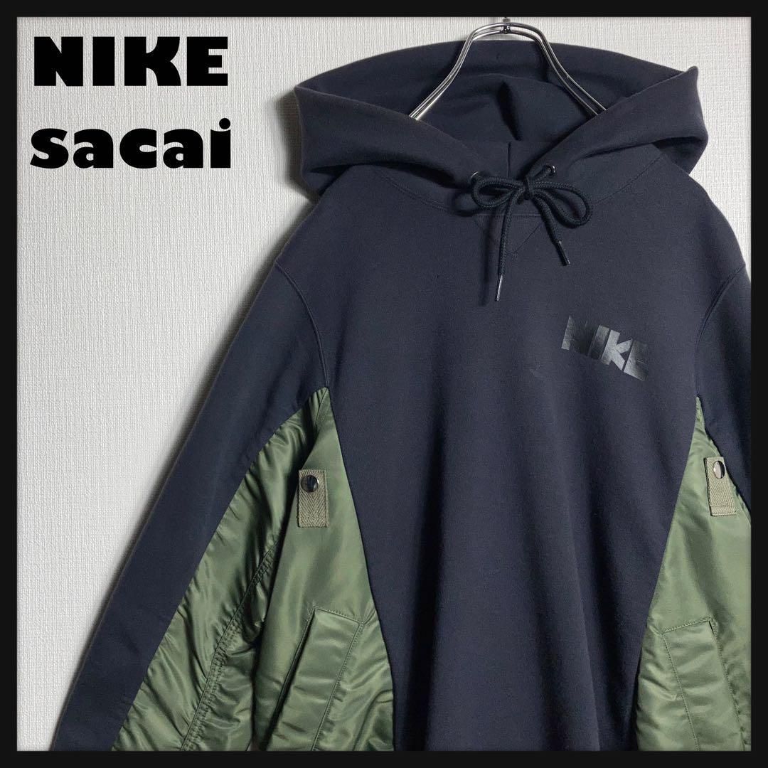 あんしん鑑定対応】NIKE x sacai ロゴ コラボ パーカー - メルカリ