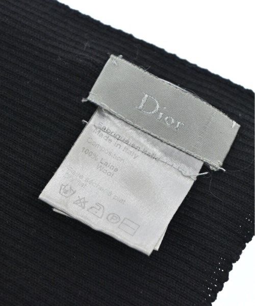 Dior homme ディオール 100%シルク ブラック フリンジマフラー Dior