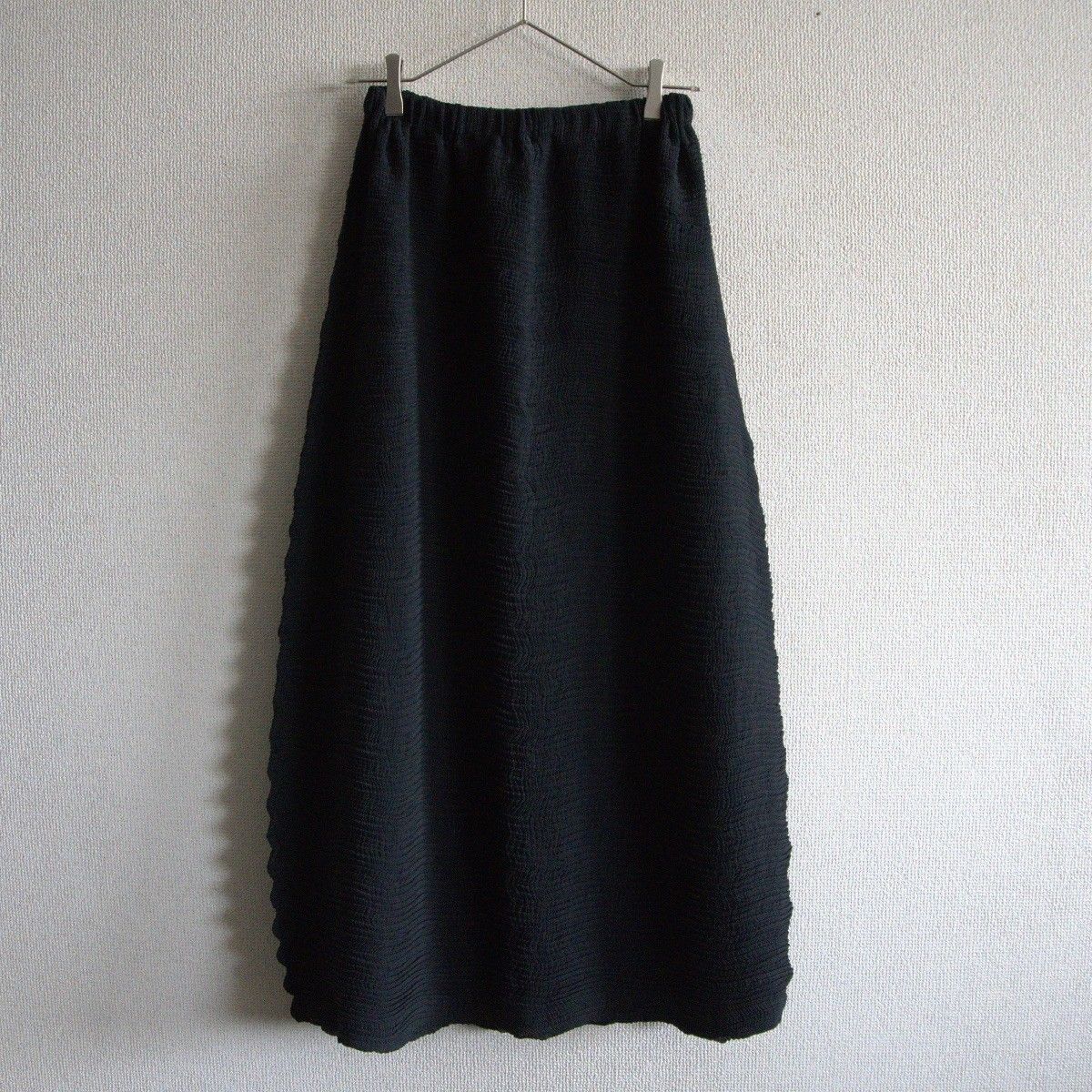 ISSEY MIYAKE プリーツ ロング スカート M ブラック イッセイミヤケ 25050883