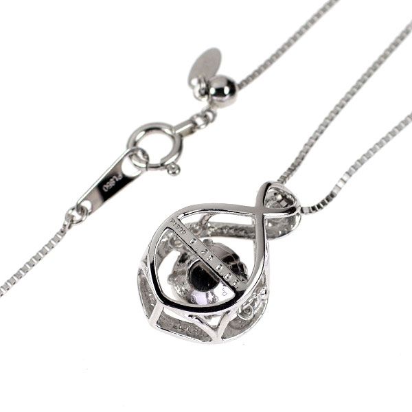 Pt900/ Pt850 天然ピンク ダイヤモンド ペンダントネックレス 0.25ct