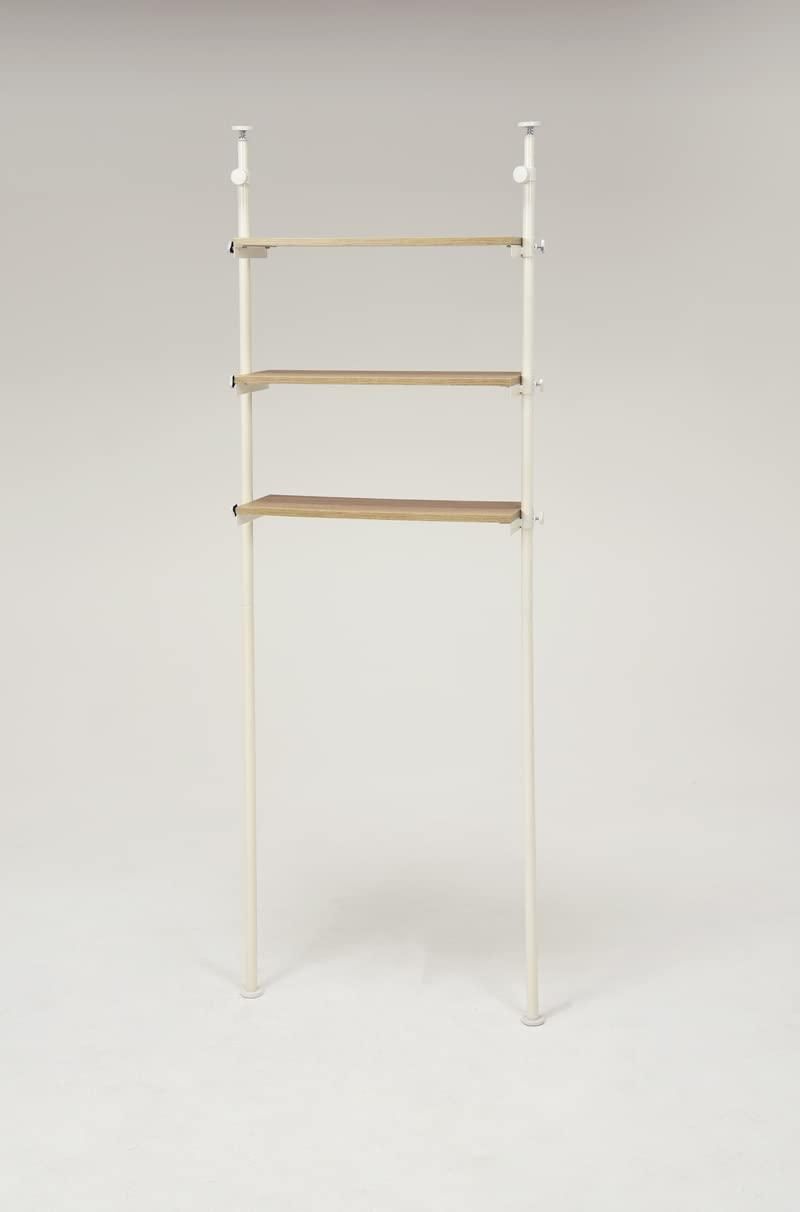 新品未使用】Strutty ラックシリーズ ハンガー2本&棚3段 ホワイト