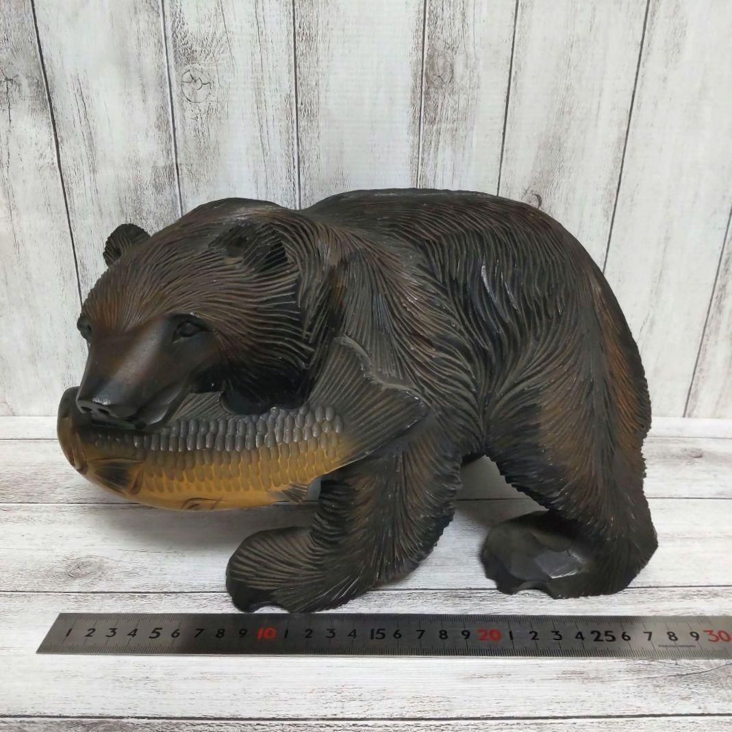 希少品　昭和レトロ　アンティーク　北海道　阿寒湖　木彫り熊　アイヌ工芸　民芸品 沖縄・離島は要相談 木彫り熊 北海道 中古used 阿寒湖/アイヌ