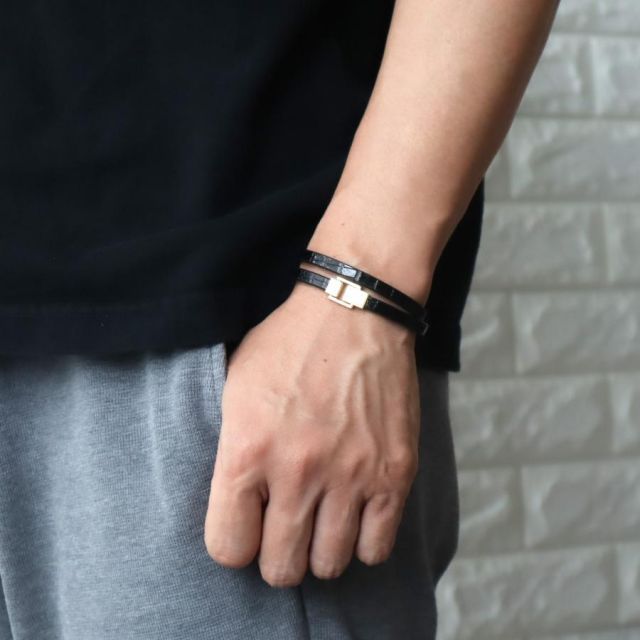SAINT LAURENT サンローラン ダブルラップブレスレット 646558