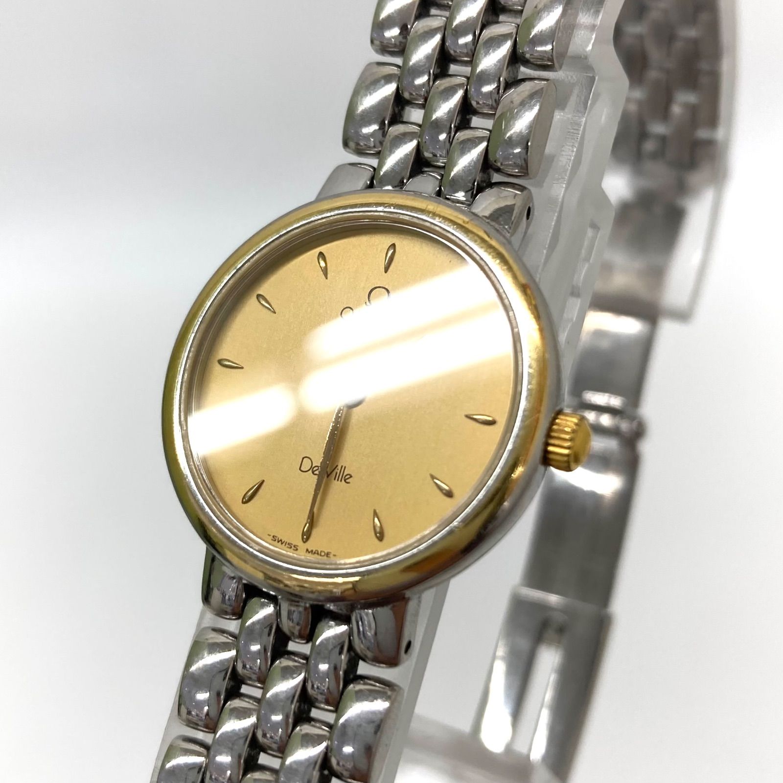 ◇OMEGA◇オメガ デビル De Ville クォーツ シルバー ゴールド