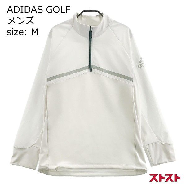 ADIDAS GOLF アディダスゴルフ FQ8484 ハーフジップ長袖Tシャツ ホワイト系 M ［240001823620］# - メルカリ