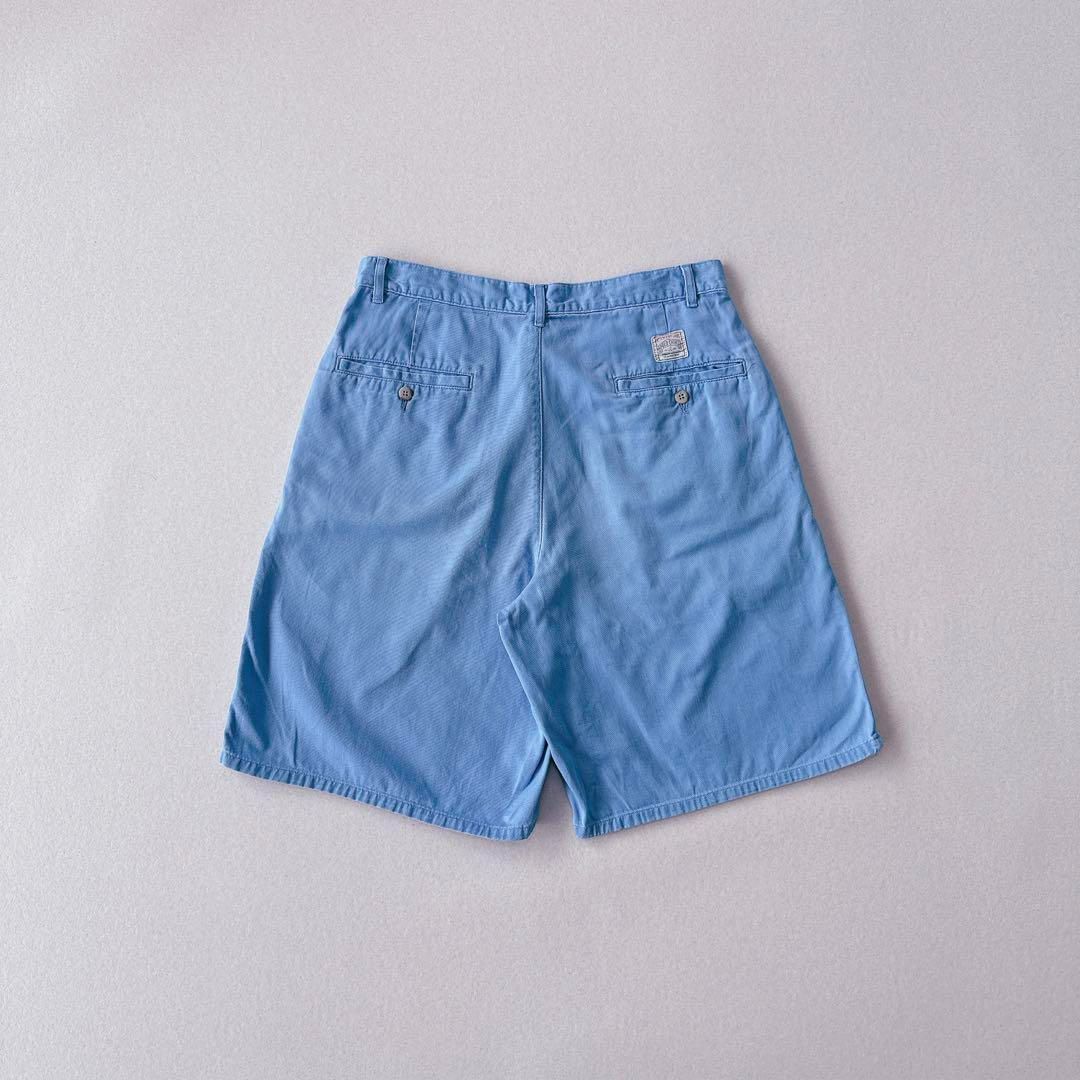 90s USA製 ラルフローレン ツータック チノショーツ ハーフパンツ