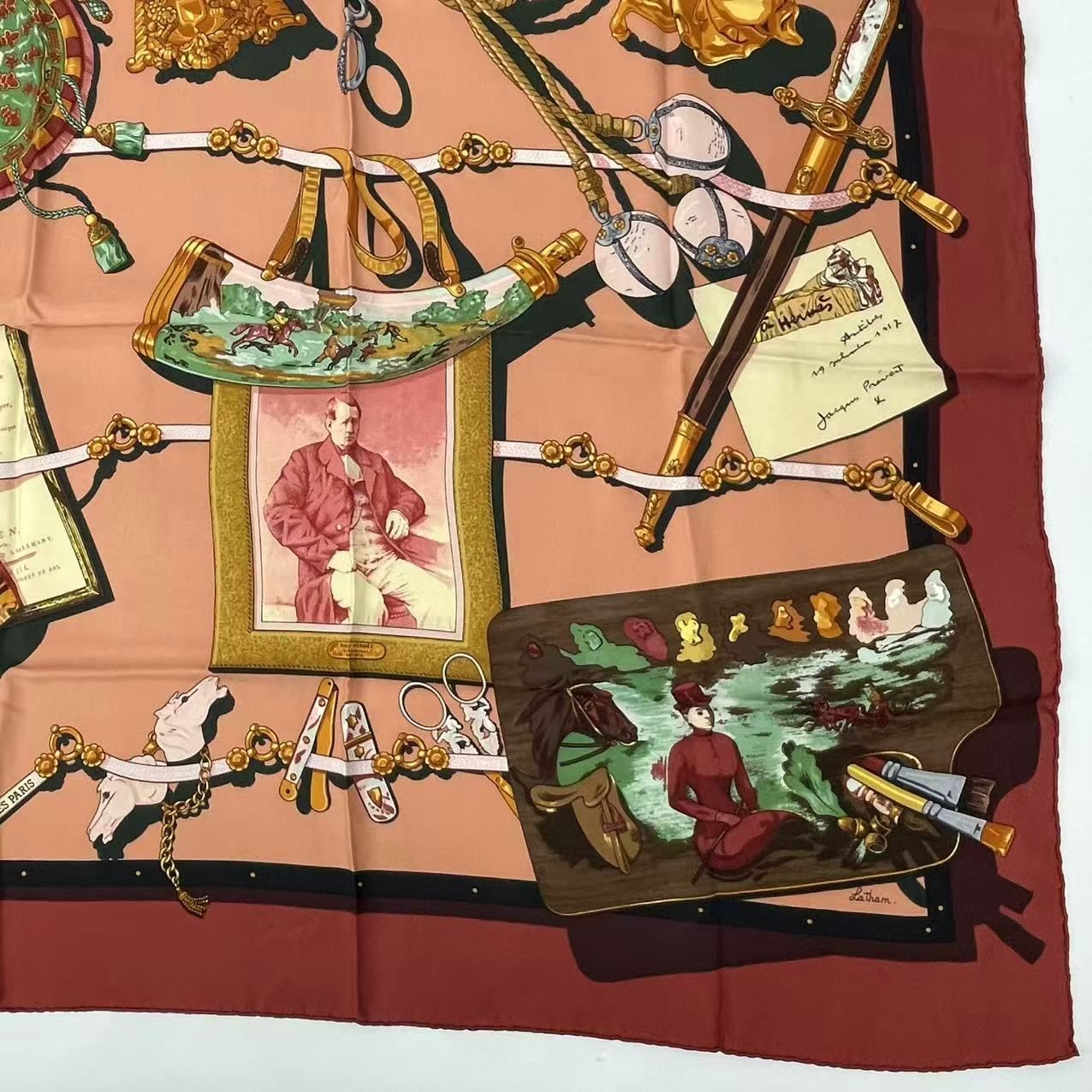 美品 HERMES エルメス スカーフ カレ90 Memoire d