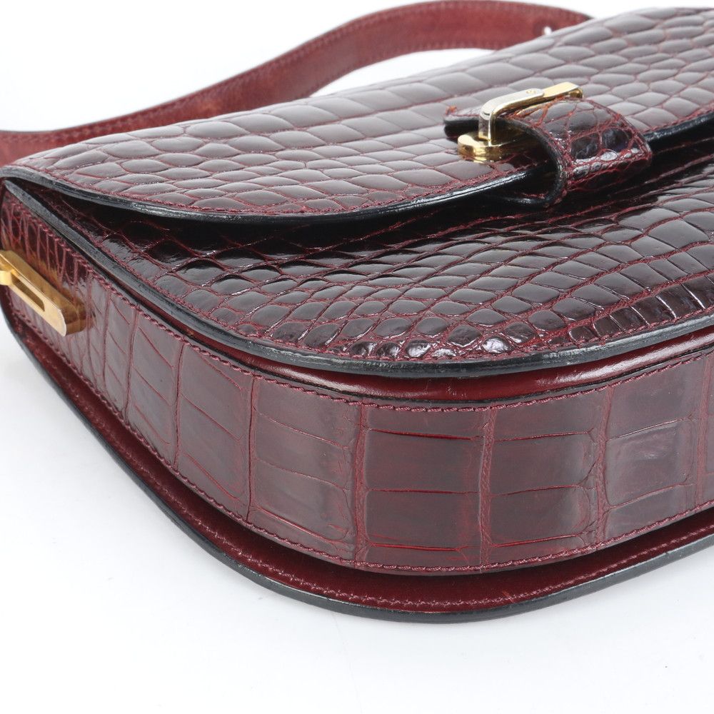 美品 ヴィンテージ モラビト ゴールド 金具 クロコダイル レザー 2WAY 