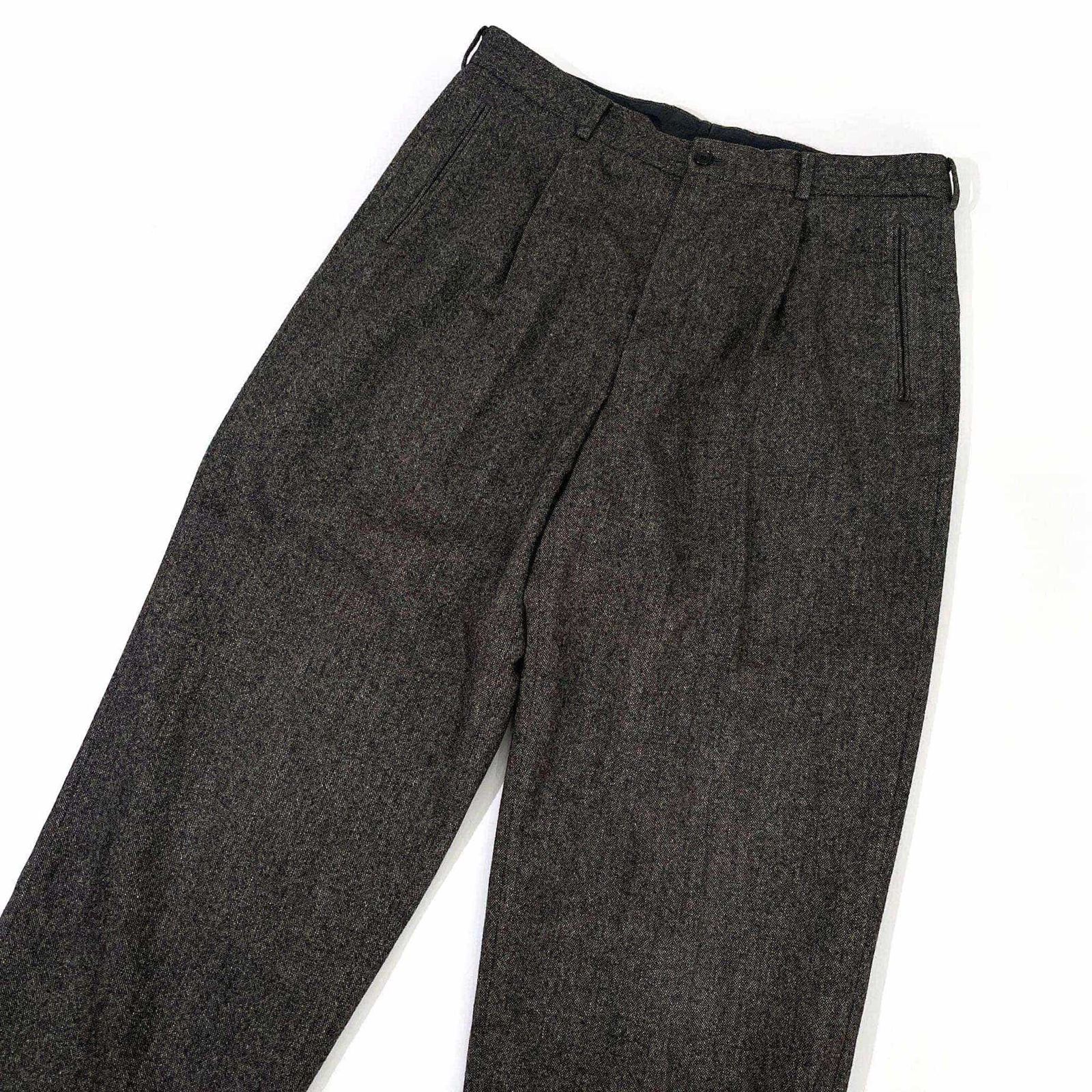 Papas ツイードスラックス PAPAS ISLAND パパス ツイード タック スラックスパンツ LL - メルカリ