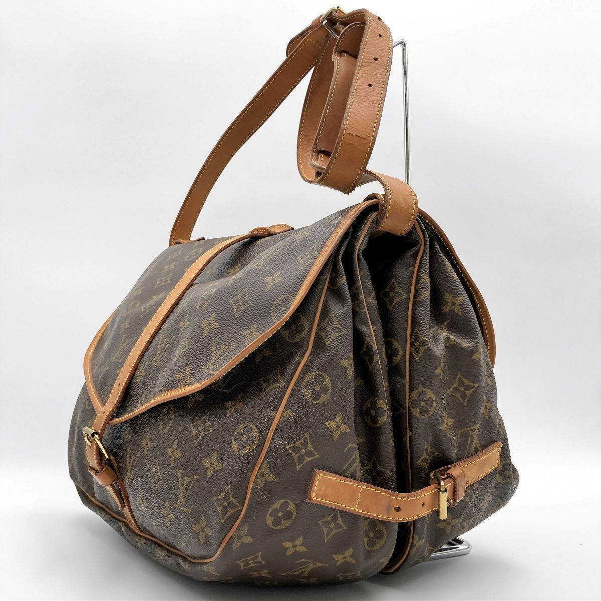 ベタ無し】LOUIS VUITTON ルイ・ヴィトン モノグラム ソミュール35(廃盤) M42254 ショルダーバッグ バッグ ブラウン PVC  レディース USED 中古 - メルカリ