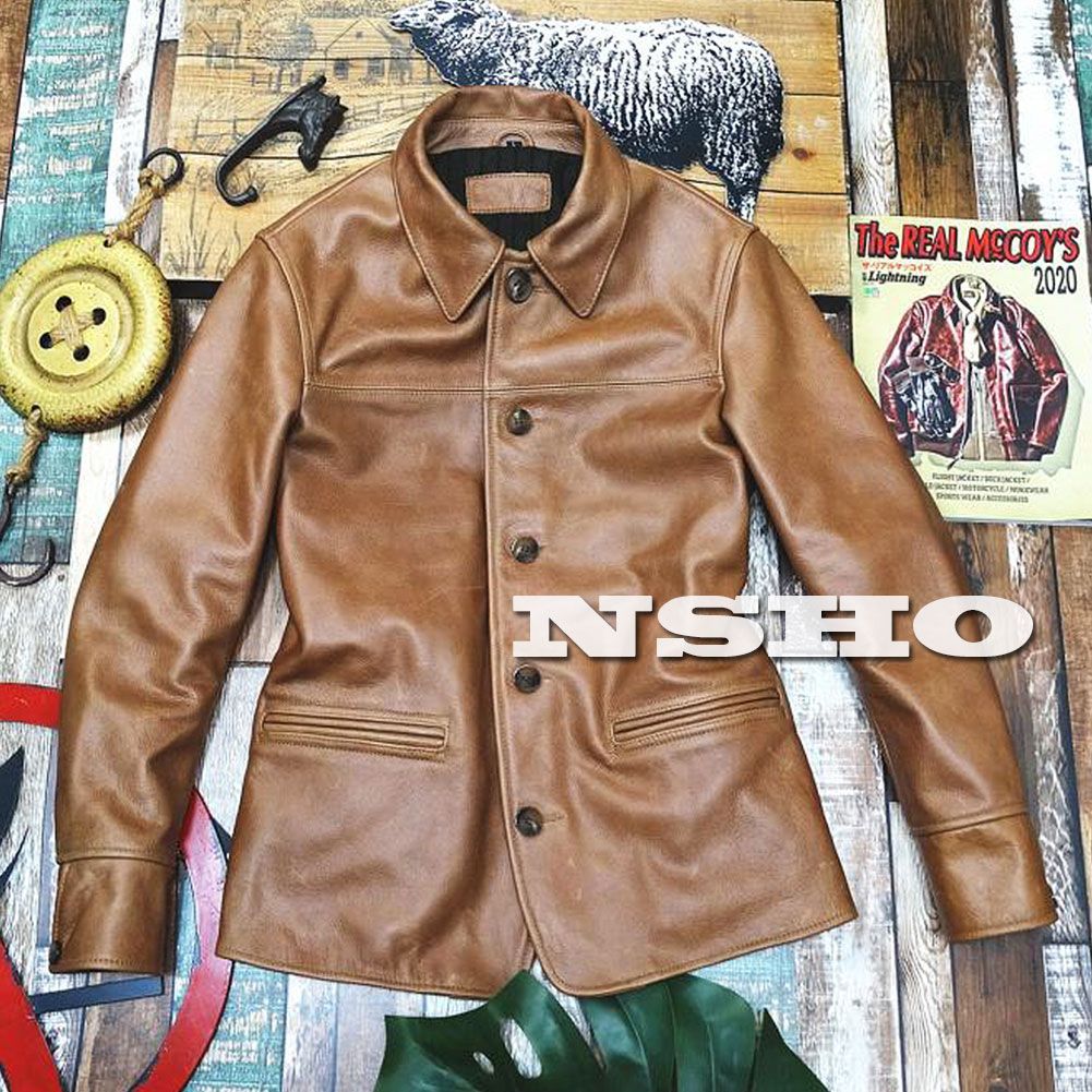 カウハイド 復刻30's カーコート レザージャケット ブレーキマン