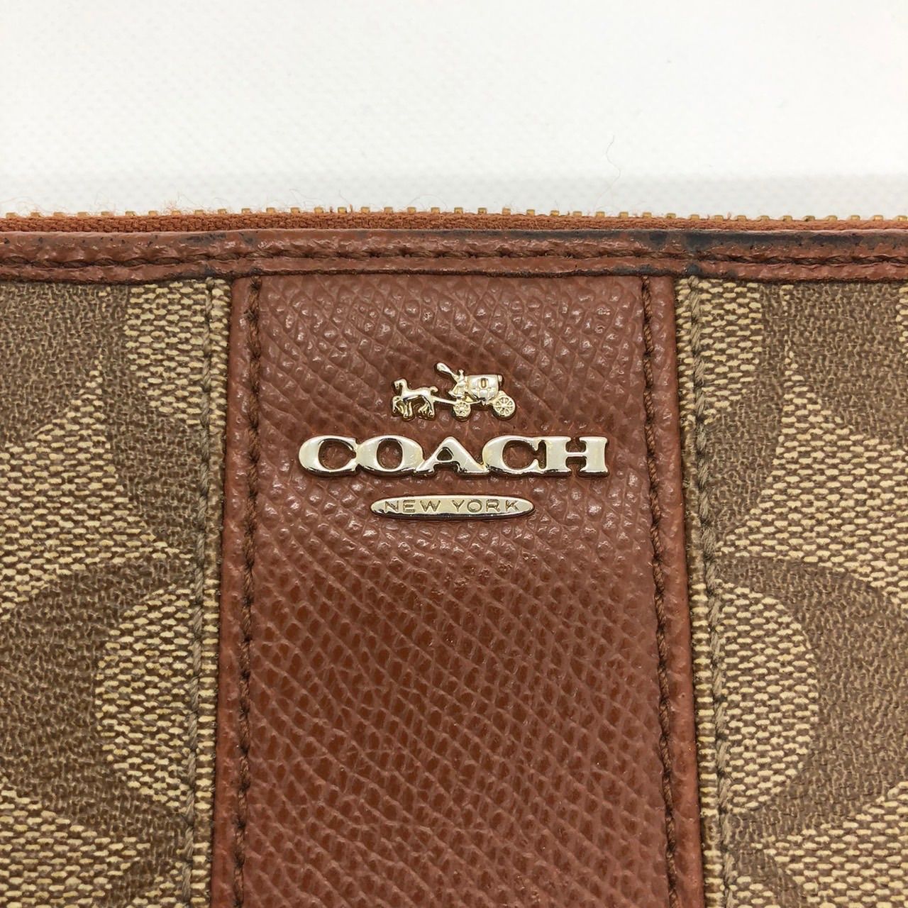 COACH コーチ 長財布 ラウンドファスナー ロゴ シグネチャー