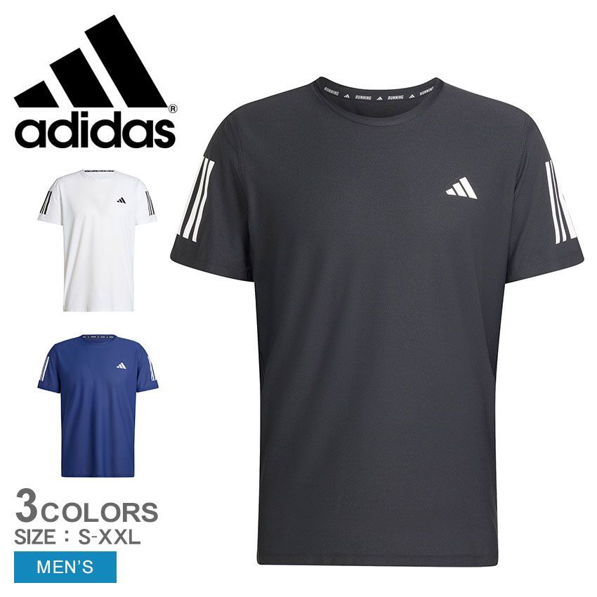 アディダス 半袖Tシャツ IKM76 メンズ オウン ザ ラン 半袖Tシャツ ADIDAS カラー:01.ホワイト  品番：2457-1161