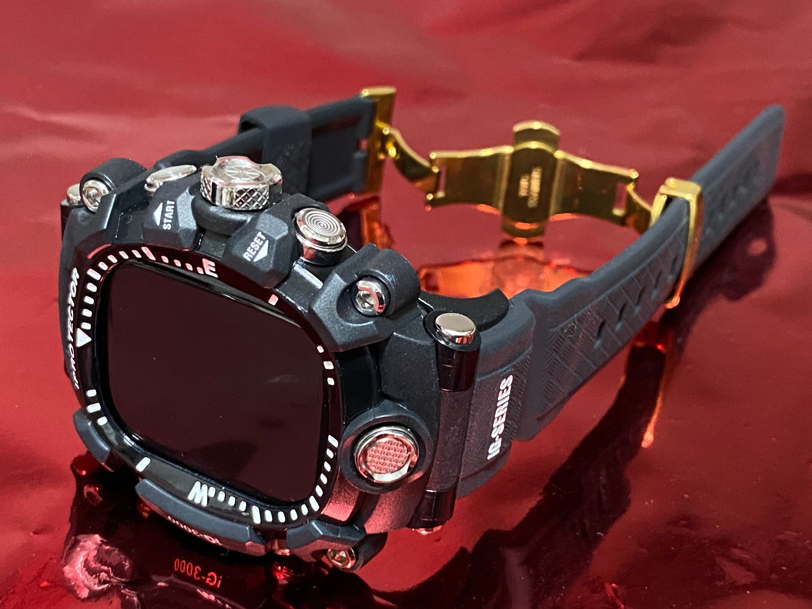 Apple Watchカバーケースアップルウォッチラバーベルトバンドブラック