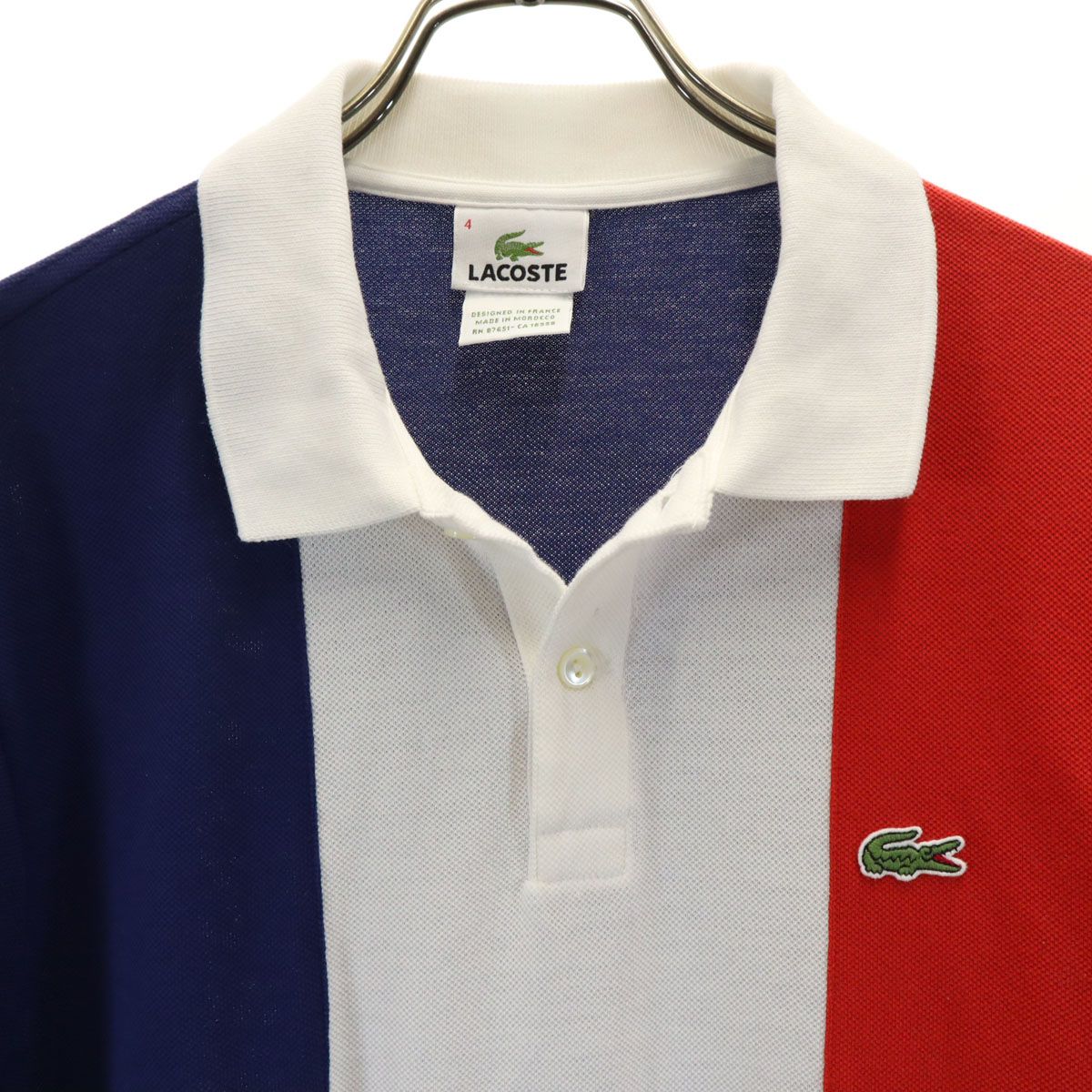【LACOSTE トリコロールカラー】 ポロシャツ 紺白赤 メンズL 楽天市場】JAPAN LACOSTE(ジャパンラコステ) TRICOLORE RIB KNIT