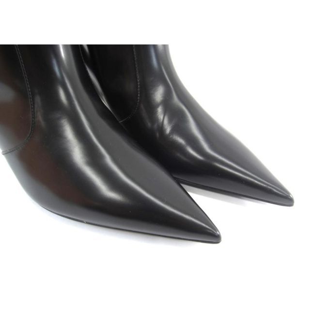 DIOR ディオール レザーニット ヒールブーツ SIZE:38D レディース 靴  