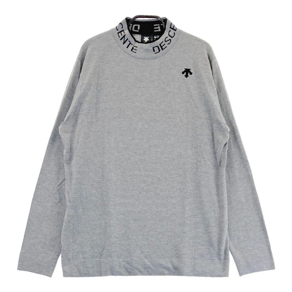 サイズ O DESCENTE GOLF デサントゴルフ 2025年モデル カシミヤ混 ハイネック ニット セーター グレー系 240101468774 ゴルフウェア メンズ ストスト