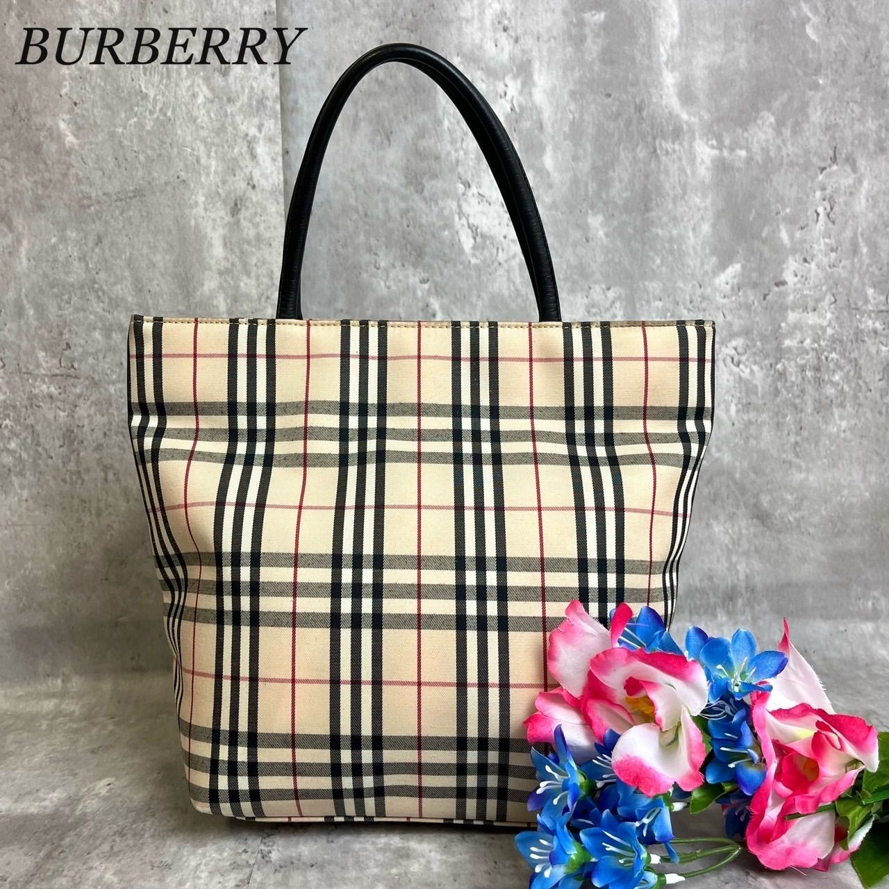 BURBERRY ミニボストン トートバッグ ハンドバッグ ノバチェック 