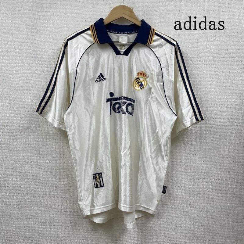 【美品】adidas レアル・マドリード　ポロシャツ　ゲームシャツ　ユニホーム 美品】adidas レアル・マドリード ポロシャツ ゲームシャツ
