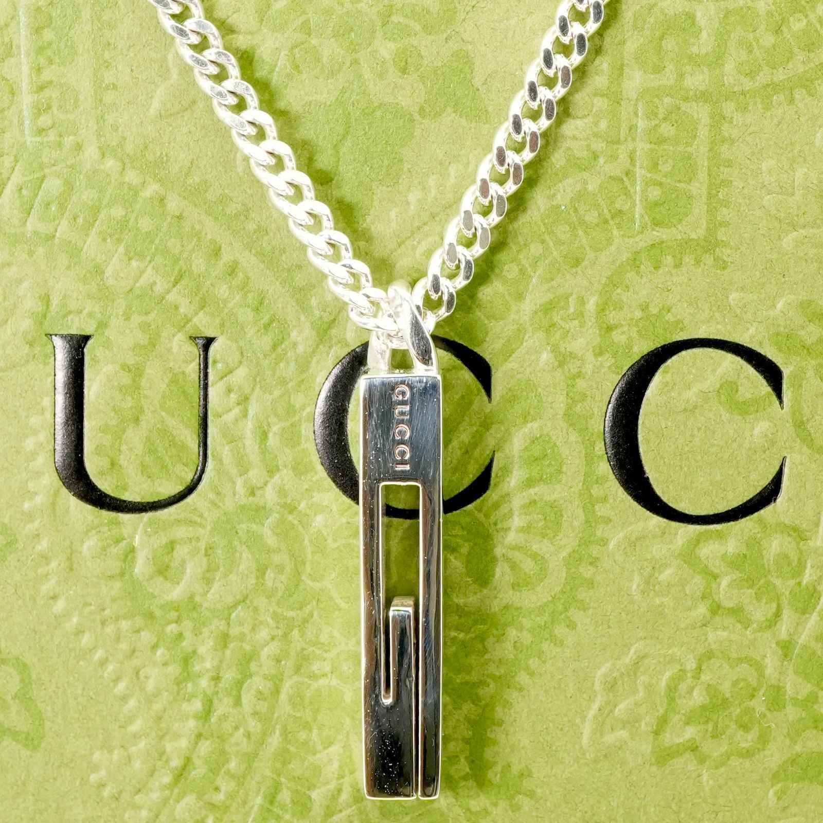 グッチ カットアウトG バー キヘイ ネックレス|24-1729S