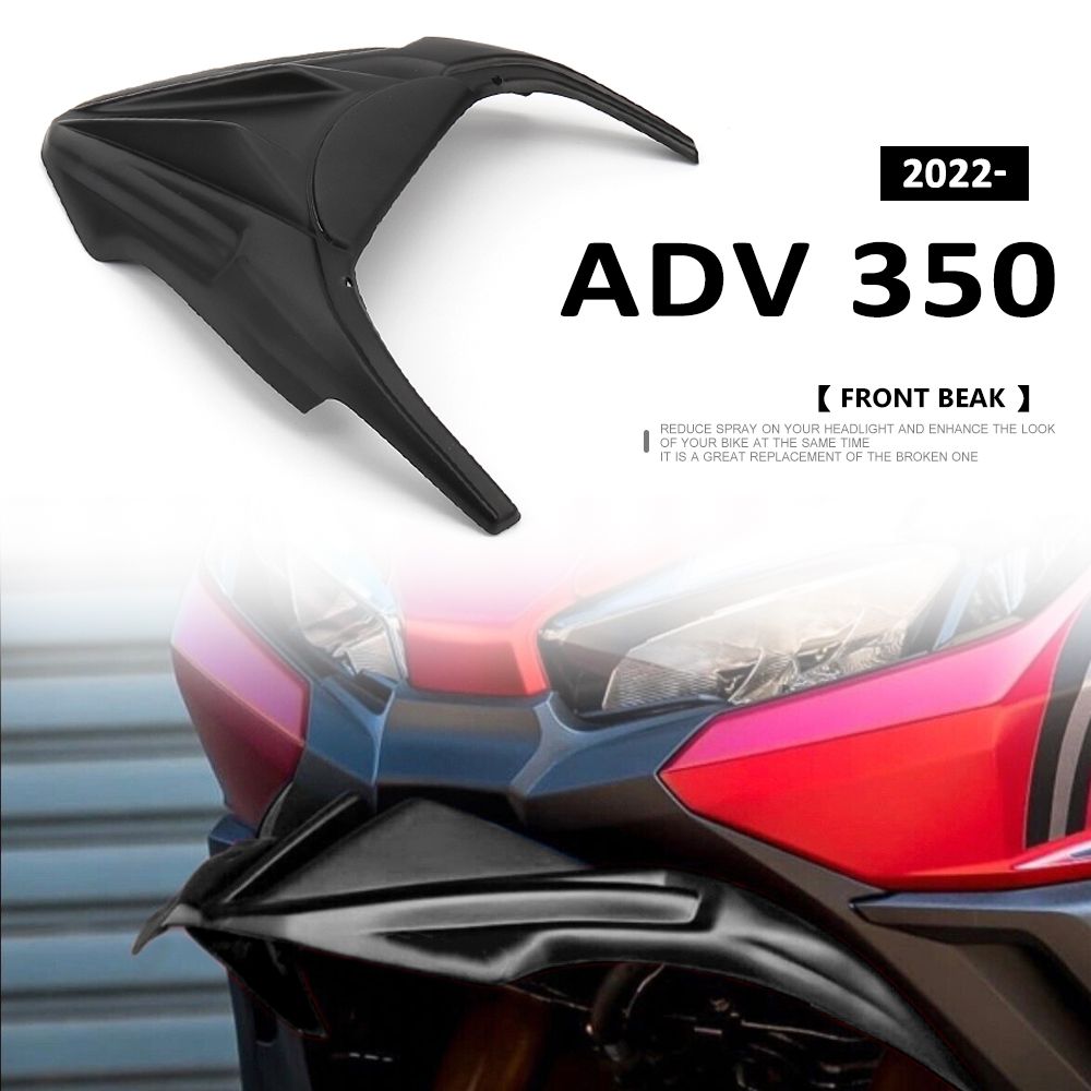バイク ADV 350 2025年 2025年 クチバシ型ノーズコーンエクステンションカバー ブラックフロントホイールフェンダー ホンダ ADV350 ADV35