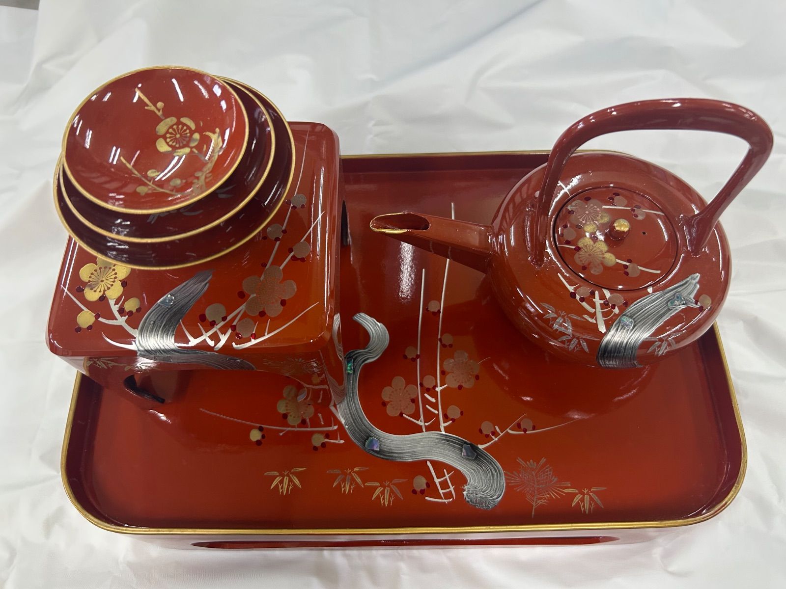 お屠蘇セット 木製漆器 松竹梅
