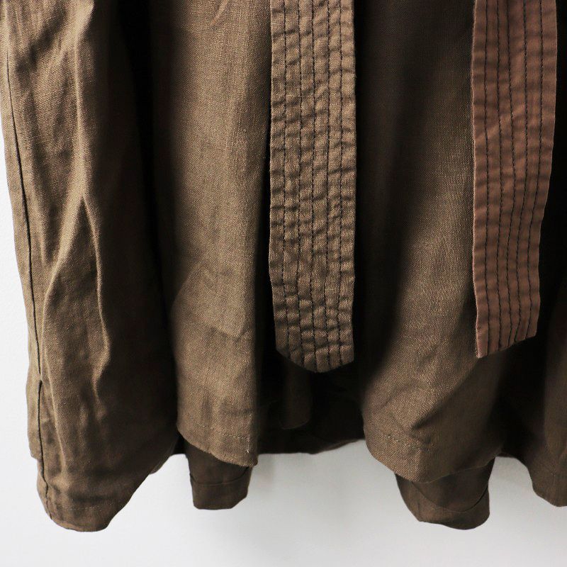 パレスパレス　リネンワンピース パラスパレス Pal'las Palace リネン キーネックワンピース 2/ブラウン