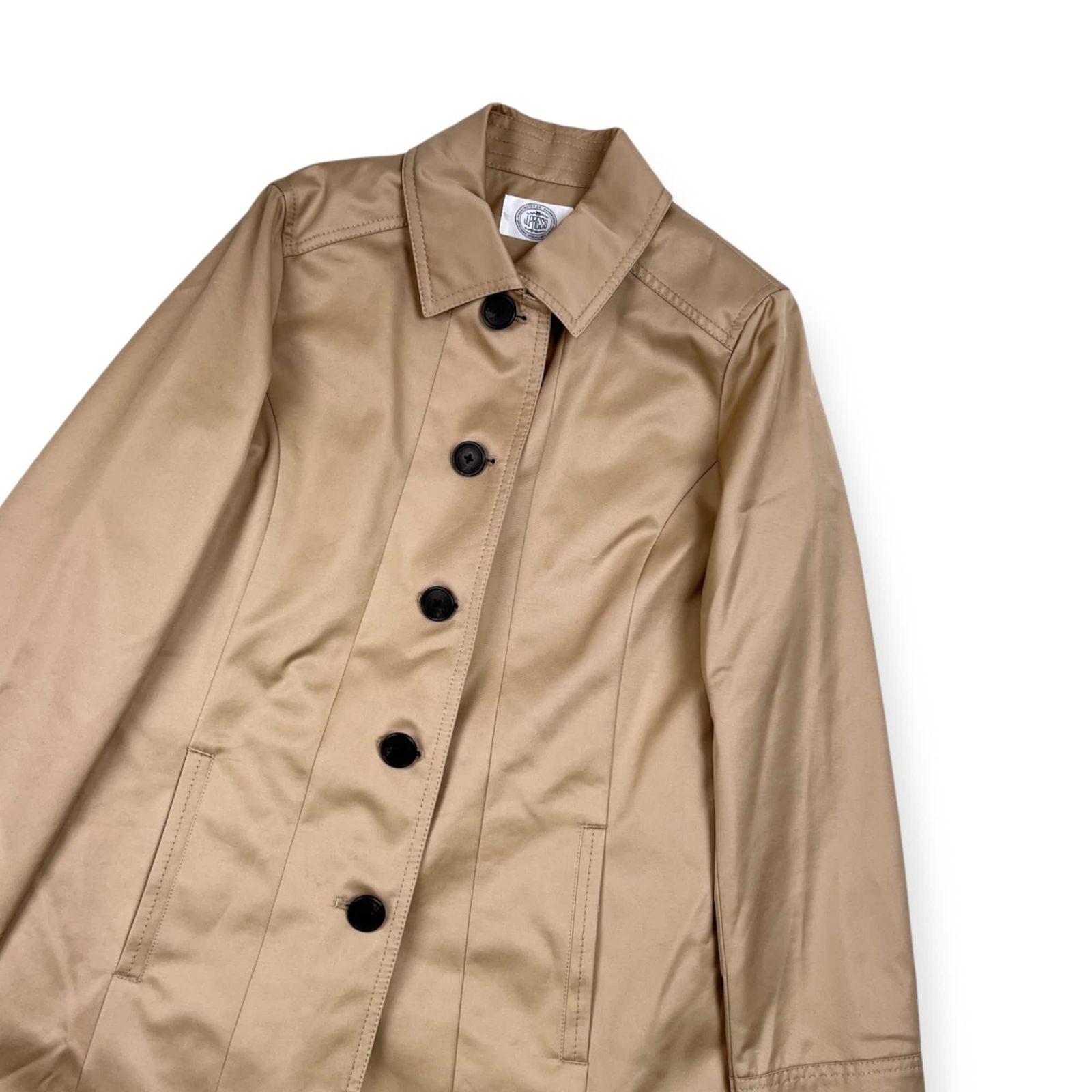 ジェイプレス　ステンカラーコート　ライナー付　ベージュ　チェック ジェイプレス ステンカラーコート ライナー付 ベージュ チェック ☆極