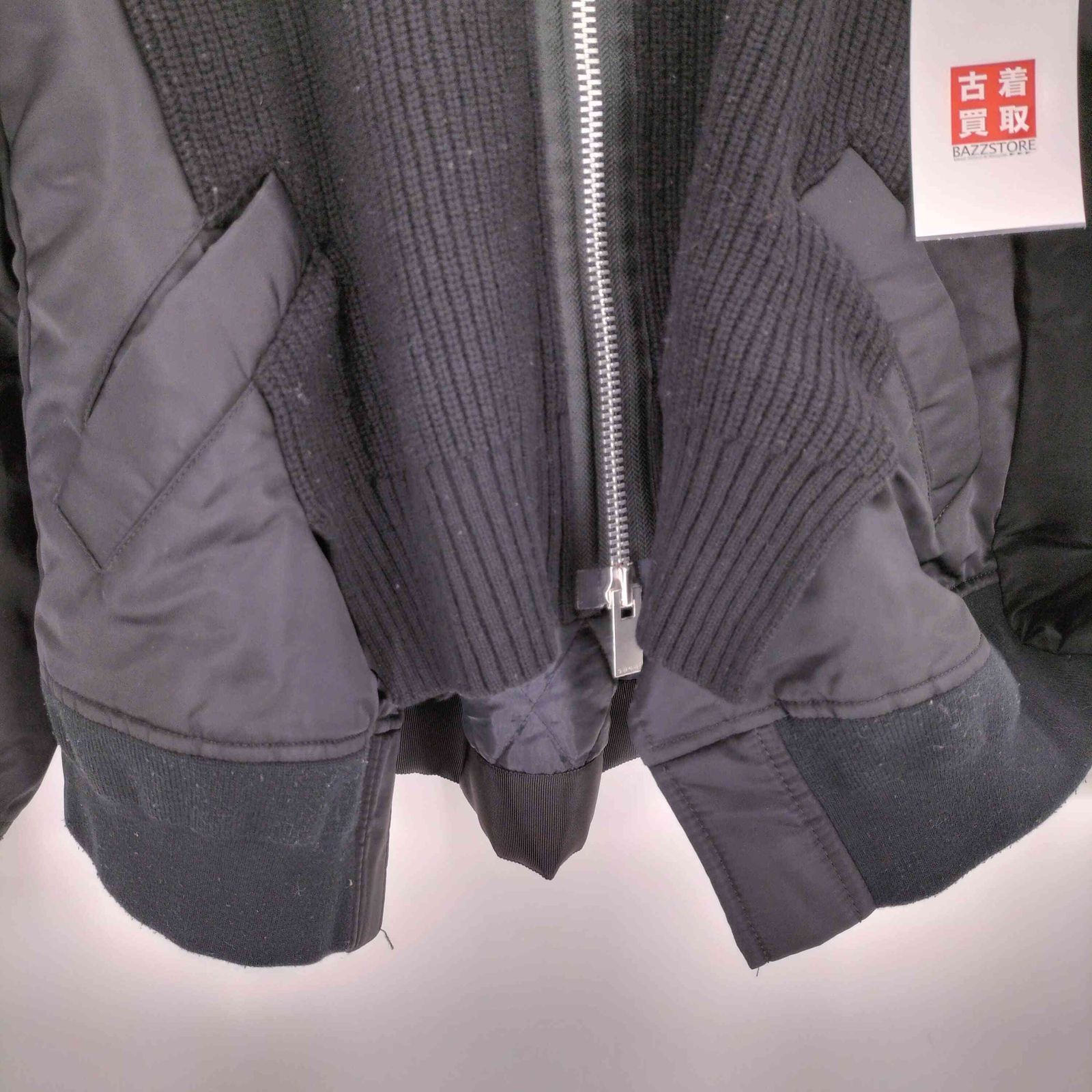 サカイ Sacai 21AW ニット切替ナイロンボンバージャケット メンズ JPN 