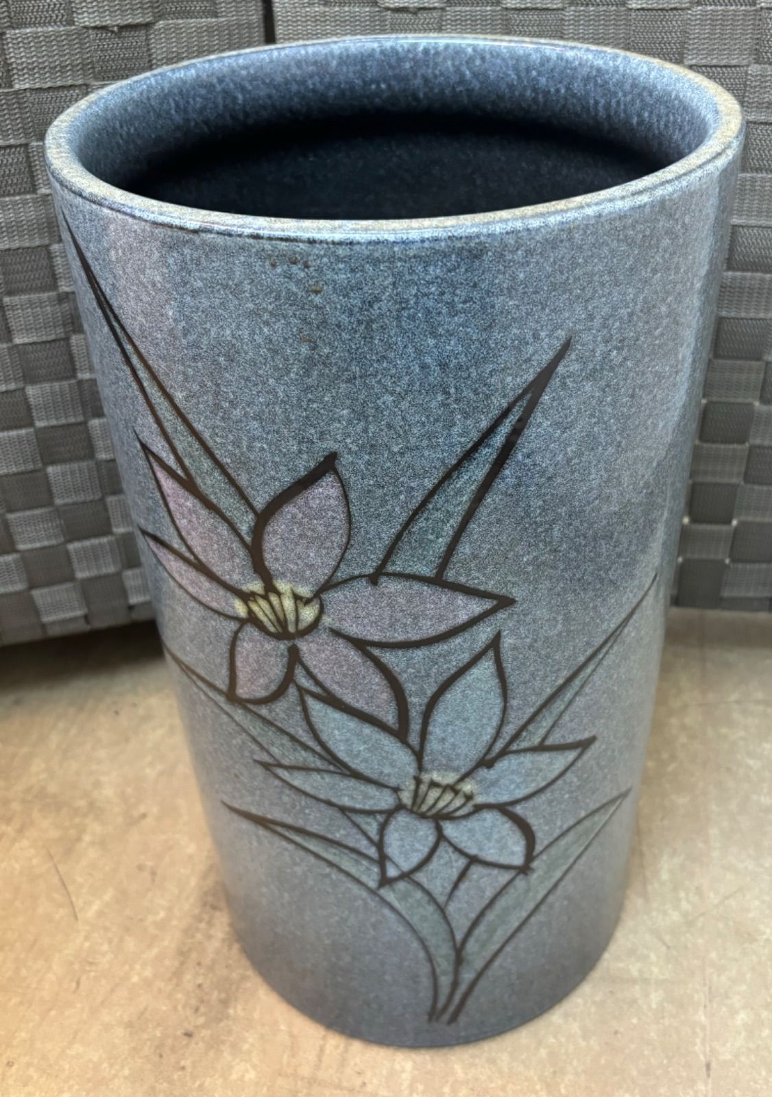 アンティーク 陶器製 花柄 フラワー 傘立て 笠立て アンブレラスタンド アンティーク 花柄 フラワー 傘立て 笠立て アンブレラスタンド