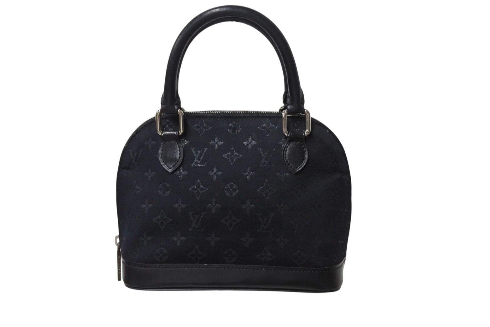 LOUIS VUITTON ルイヴィトン モノグラムサテン リトル アルマ ミニハンドバッグ M92146 ブラック シルバー金具 4b002906